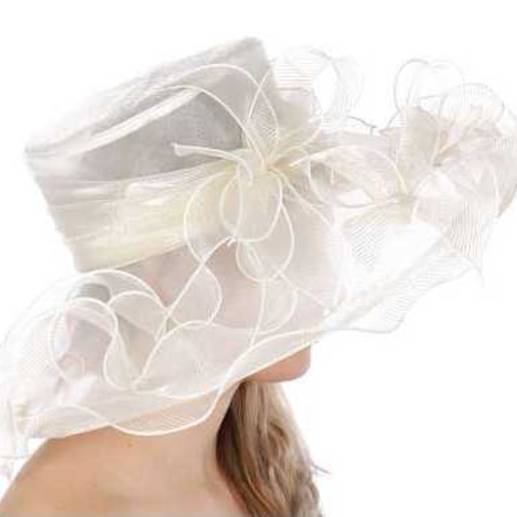 Metallic bow large dress hat Large fancy dress hat main image 4